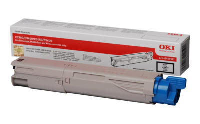 OKI 43459332 C3300 / C3400 / C3450 / C3600 Black Original Toner - OKI