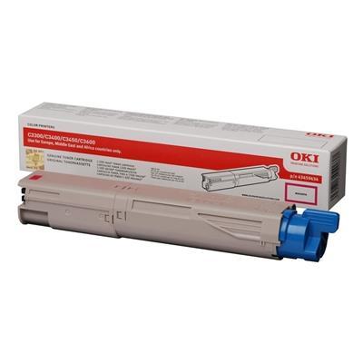 OKI - OKI 43459442 Kırmızı Orjinal Toner - C3300 / C3400 (T9899)