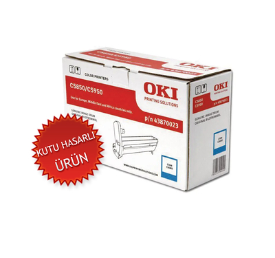 OKI - OKI 43870023 Cyan Original Drum Unit - C5850 / C5950 (Damaged Box)