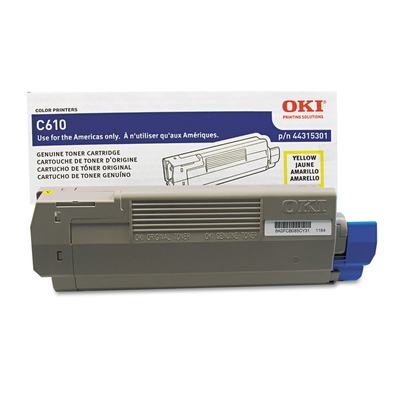 OKI 44315301 Yellow Original Toner - C610N / C610CDN - OKI
