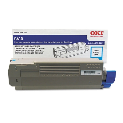 OKI 44315303 Cyan Original Toner - C610N / C610CDN - OKI