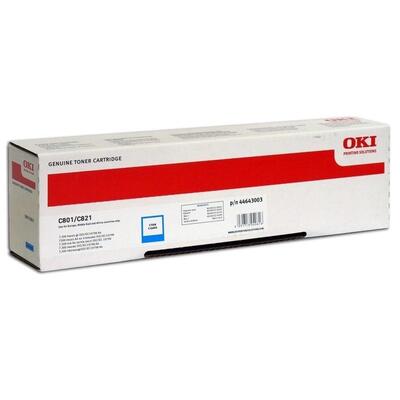 OKI 44643003 Mavi Orjinal Toner - C801 / C821 (T14964) - OKI