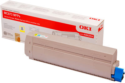 OKI - OKI 45862845 Sarı Orjinal Toner - MC873 (T7297)