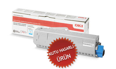 OKI - OKI 46471107 Cyan Origial Toner C823 / C833 / C843 (Damaged Box)