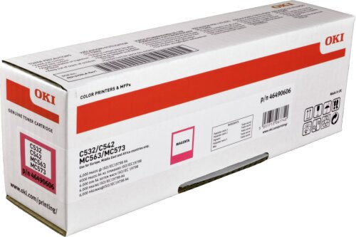 OKI 46490606 Kırmızı Orjinal Toner - C532 / C542 - 1