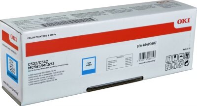 OKI 46490607 Mavi Orjinal Toner - C532 / C542 - OKI