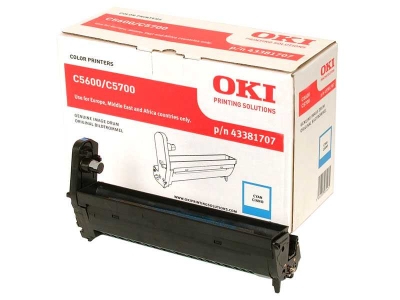 OKI C5600-C5700 43381707 CYAN ORIGINAL DRUM UNIT - OKI