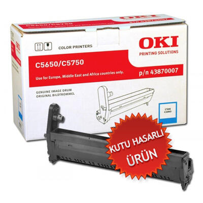 OKI - OKI C5650 / C5750 43870007 Cyan Original Drum Unit (Damaged Box)