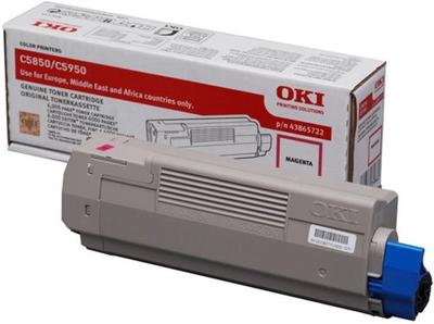 OKI 43865722 Kırmızı Orjinal Toner - C5850 / C5950 (T12190) - OKI