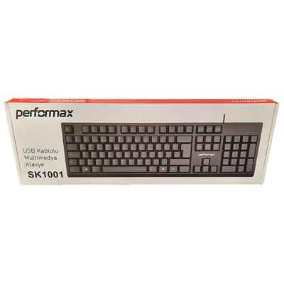 PERFORMAX - Performax SK1001 Kablolu Siyah Q Klavye (T15742)