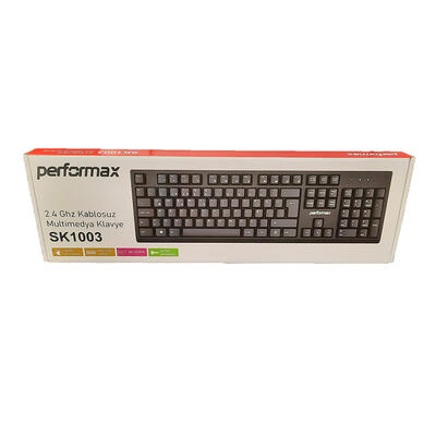 PERFORMAX - Performax SK1003 Kablosuz Siyah Q Klavye (T15743)
