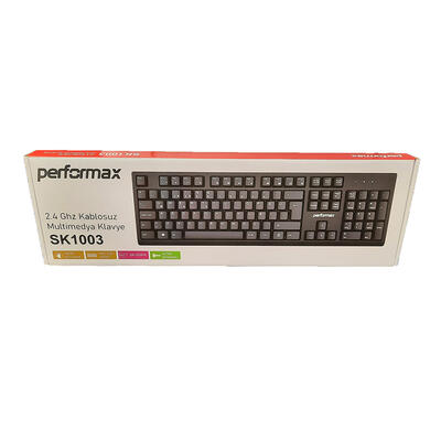 Performax SK1003 Kablosuz Siyah Q Klavye (T15743) - PERFORMAX