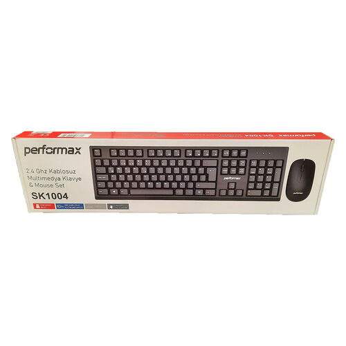 Performax SK1004 Wireless Black Keyboard + Mouse Set