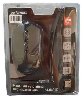 PERFORMAX - Performax SMK010 Kablosuz Siyah Optik Mouse (T15747)