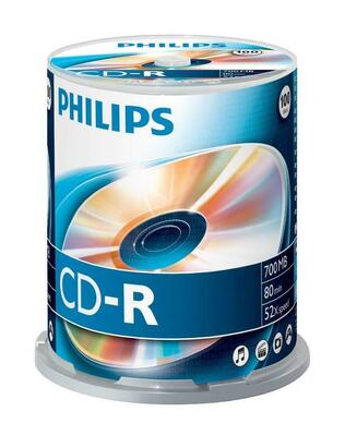 Philips 52X Speed 700 MB CD-R (Pack of 100) - PHILIPS