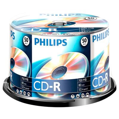 Philips 52X Speed 700 MB CD-R (Pack of 50) - PHILIPS