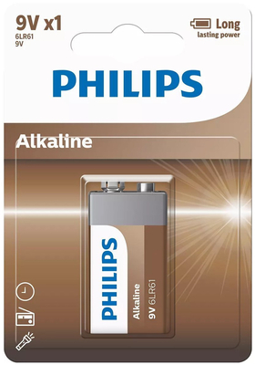 Philips 6LR61A1B/10 Power Alkaline Battery 9V - PHILIPS