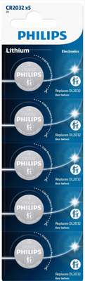 Philips CR2032P5/01B CR2032 Lityum Pil 5li Kartela 3V - PHILIPS