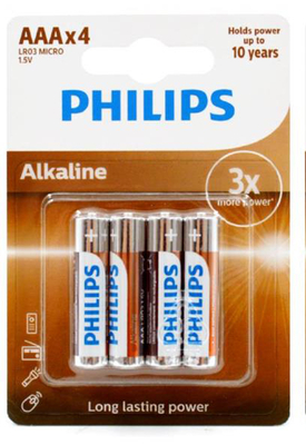Philips LR03A12S/10 Alkaline Battery AAA 12Li (6x2) - PHILIPS