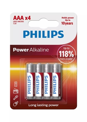 Philips LR03P4B/10 Power Alkaline Pil AAA - PHILIPS