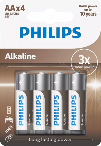 Philips LR6A4B/10 Alkaline Pil AA 1.5V