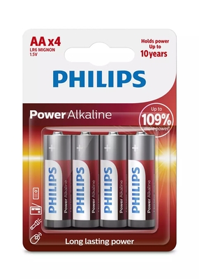 Philips LR6P4B/10 Power Alkaline Battery AA - PHILIPS