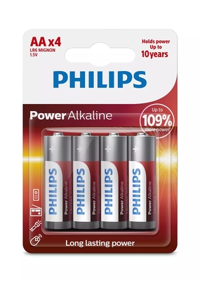 PHILIPS - Philips LR6P4B/10 Power Alkaline Pil AA