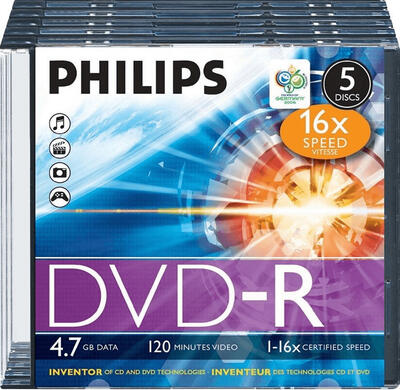 Philips Mini DVD-R 1.4GB 1-4x (5'li) (T16196) - PHILIPS