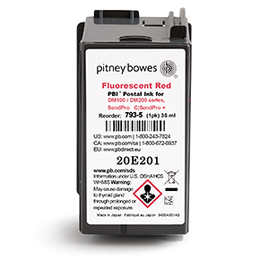 Pitney Bowes - Pitney Bowes 793-5 Kırmızı Orjinal Mürekkep Kartuşu - DM100i (T17419)