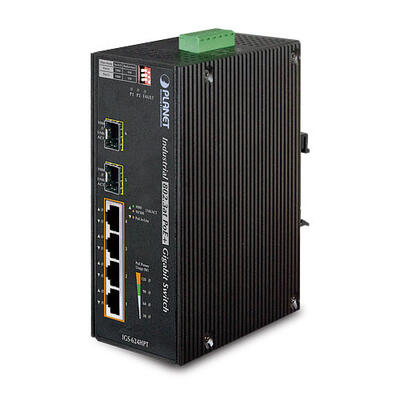 Planet PL-IGS-624HPT Endüstriyel Tip Yönetilemeyen PoE+ Switch (T15229) - PLANET