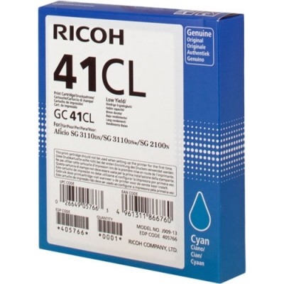 RICOH - Ricoh GC41CL 405766 Geljet Mavi Orjinal Kartuş - SG2100 / SG3110 / SG3100 (T7051)