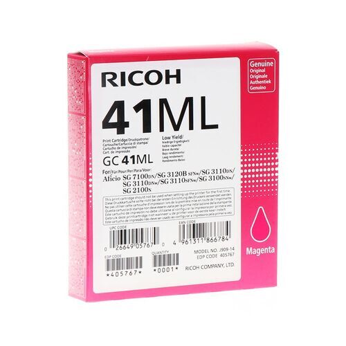 Ricoh 405767 Geljet Magenta Original Cartridge - SG2100 / SG3110 / SG3100 - 2