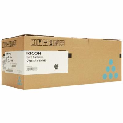 Ricoh 407637 SP-C310HE Cyan Original Toner SP-C231SF, SP-C232, SP-C310, SP-C311 6,000 Page - RICOH
