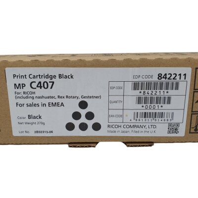 Ricoh 842211 Siyah Orjinal Toner - MPC407 - RICOH