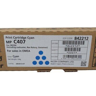 Ricoh 842212 Mavi Orjinal Toner - MPC407 - 1