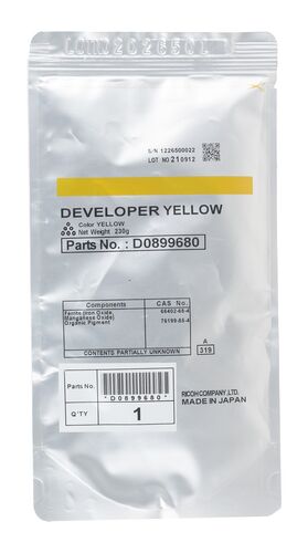 Ricoh D089-9680 Sarı Orjinal Developer - MP-C3001 / MP-C3501 (T15892)