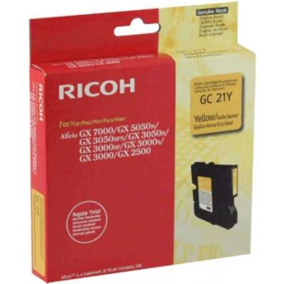 Ricoh GC21Y Yellow Original Cartridge - GX2500, GX3050, GX3000, GX5050 - 2