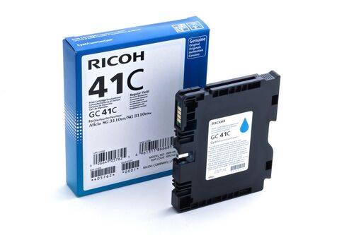Ricoh GC41C 405762 Geljet Cyan Original Cartridge SG2100 / SG3110 / SG3100
