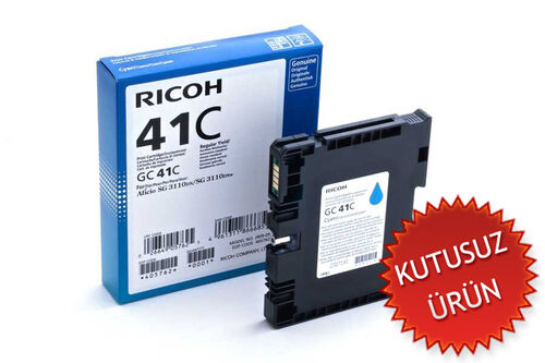 Ricoh GC41C 405762 Geljet Cyan Original Cartridge Without Box