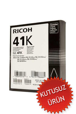 RICOH - Ricoh GC41K 405765 Geljet Black Original Cartridge SG2100 / SG3110 (Without Box)