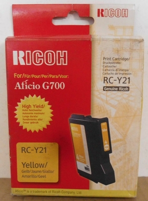 RICOH - Ricoh RC-Y21 (402277) Sarı Orjinal Kartuş Yüksek Kapasite - G700