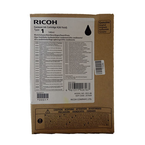 Ricoh Type 1 257059 Black Original Cartridge - Ri1000