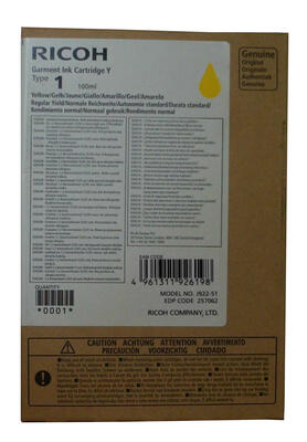 Ricoh Type 1 257062 Sarı Orjinal Kartuş - Ri100 (T15294) - RICOH