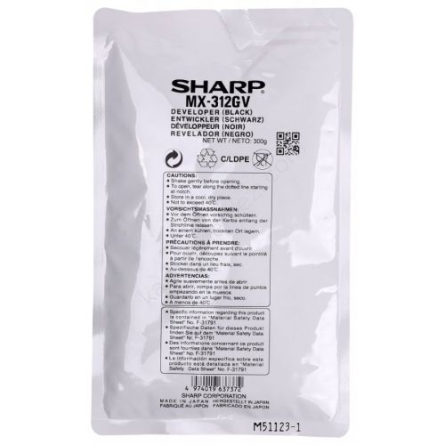 Sharp MX-312GV Original Developer - MX-M260 / MX-M310