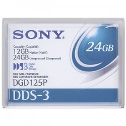 Sony DGD125P DDS3 Data Kartuş 12 GB / 24 GB , 125m, 4 mm (Veri Yedekleme Kaseti) (T2107) - SONY