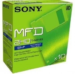 Sony MF2HD 3.5 HD 1,44 MB FLOPPY DISK - Biçimlendirilmiş Disket 10lu Paket (T1930) - SONY