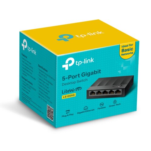 Tp-Link LS1005G 5-Port 10/100/1000Mbps Desktop Switch - 1
