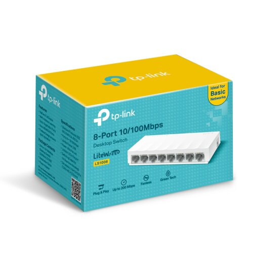 Tp-Link LS1008 8-Port 10/100Mbps Desktop Switch - 1