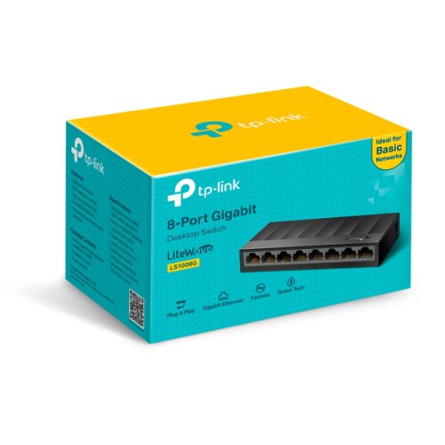 Tp-Link LS1008G 8-Port 10/100/1000Mbps Masaüstü Switch - 1