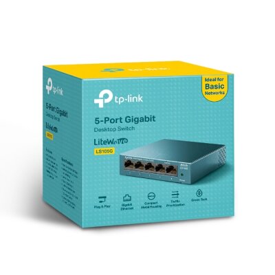 Tp-Link LS105G 5-Port 10/100/1000Mbps Desktop Switch - TP-Link